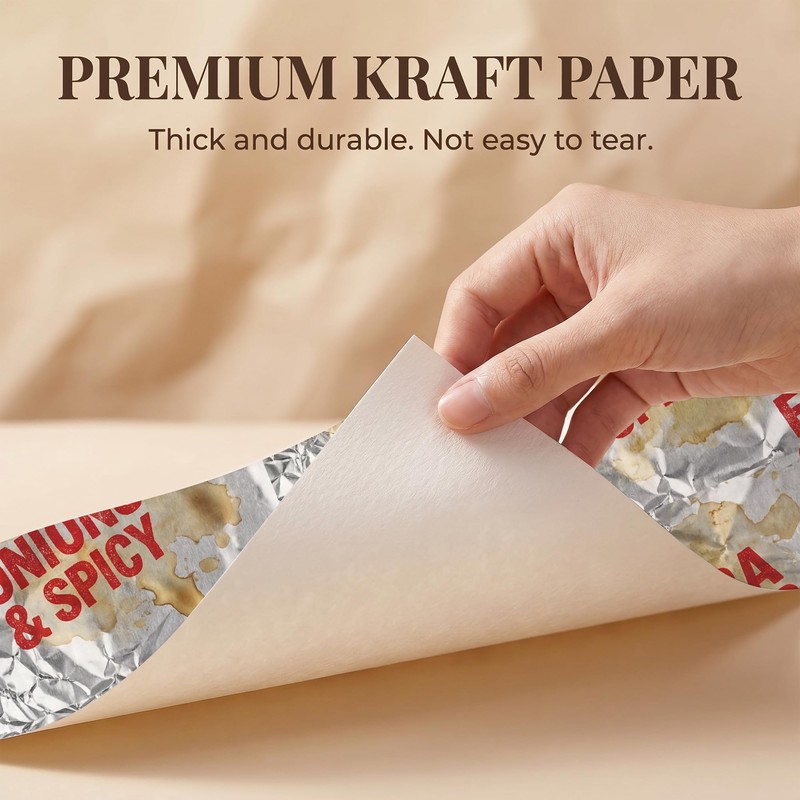SHSEEN Tin Foil Food Wrapper Wrapping Paper, 19.6 x 27.5