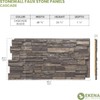 Ekena Millwork PNU24X48CACR EverStone, 48 5/8" W x 24 3/4"
