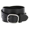 Full Leather Work Uniform Belt with Rounded Buckle 1 and