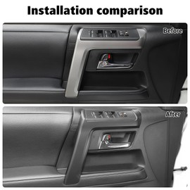 Voodonala for Toyota 4Runner 2010-2024 Window Switches Panel Side Handle Panel Cover Compatible with Toyota 4Runner SUV 2010-2024(Matte Black,4Pcs/Set,ABS)