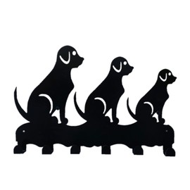Dycmetal - Perchero para pared perros, colgador para correa de perros, decoración de perros, perchero de metal