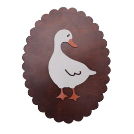 Silly Goose Nursery Decor, Cute Duck Nursery Decor with Double-Sided Tape Funny Wooden Wall Art No-Drill Goose Wood Plaque for Kids Room Bedroom Farmhouse