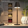 Timjorman Modern LED Cordless Table Lamp, 4000mAh Rechargeable Battery, 3