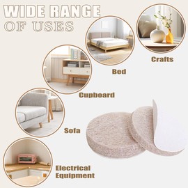 Yelanon Felt Furniture Pads -48 Pcs 1.5" Premium Felt Pads for Chair Legs Furniture, Floor Protectors for Hardwood Floors, Beige