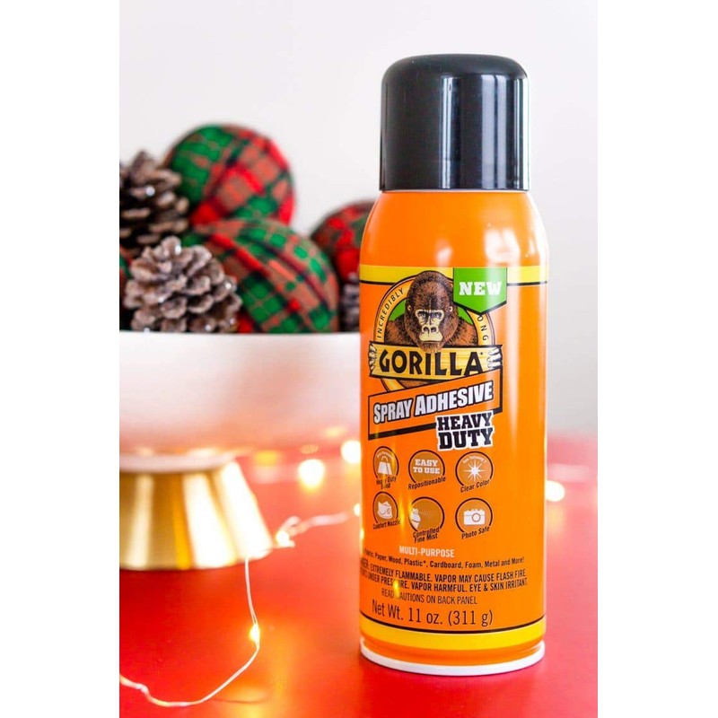 Gorilla Heavy Duty Spray Adhesive, Multipurpose and Repositionable, 11 Ounce,