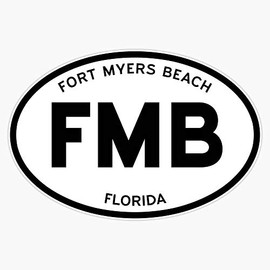 Fmb, Fort Myers Beach, Florida Vinyl Decal Bumper Sticker 5"