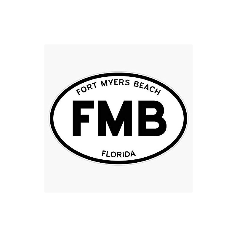 Fmb, Fort Myers Beach, Florida Vinyl Decal Bumper Sticker 5"