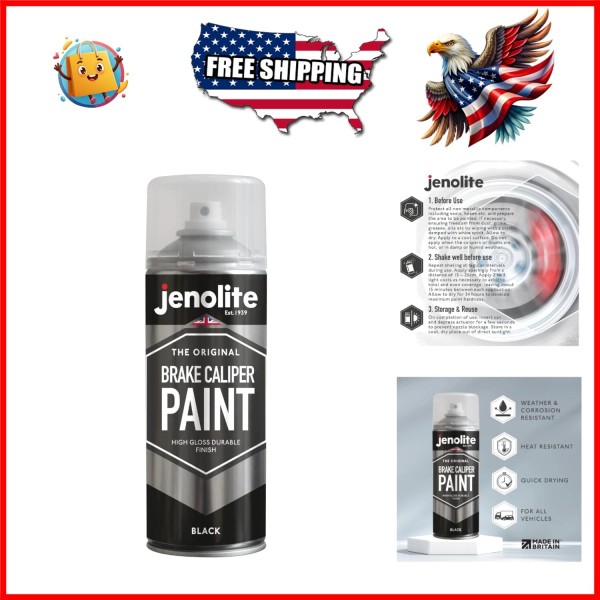 Glossy Black Brake Caliper Paint 400ml - Easy Application for