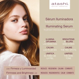 Atashi - Highly effective anti-fatigue illumination serum | Reduces stains | Evens skin tone | Soothes redness | Light texture | For all skin types - 50 ml