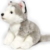 Husky Smilla Alaskan Malamute Sitting Cuddly Toy Plush Dog Plush