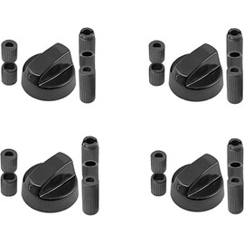 Utiz Universal Black Control Switch Knobs For All Makes And Models Of Ovens Cookers Hobs Pack of 4