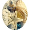 Shell Decoration Removable Toilet Seat Sticker Ocean Forest Sky Fish