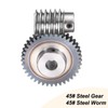 uxcell #45 Steel Worm Gear Set 40T 1.5 Module 20:1