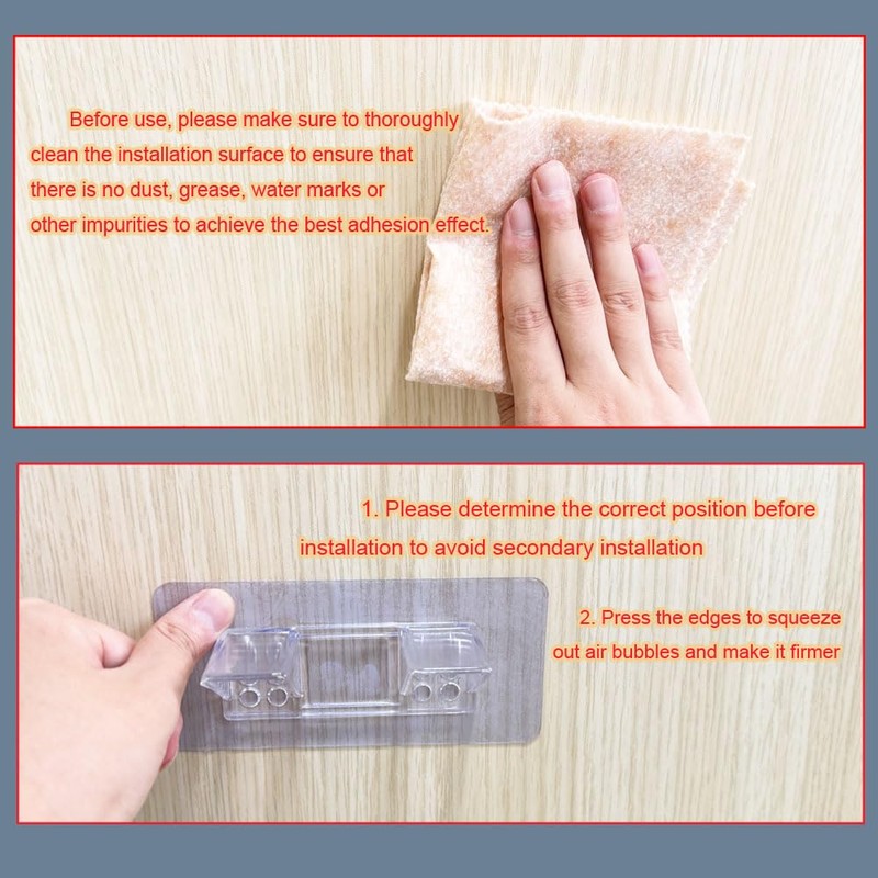 12 Pieces Large Size Adhesive Shelf Bracket, Double Row Thickened