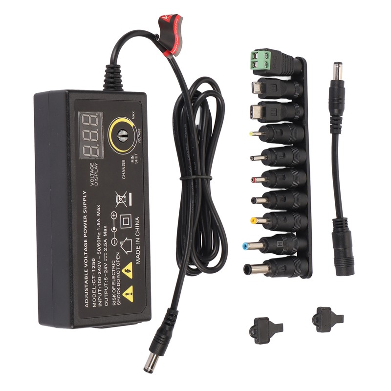 60W Universal Power Supply Adjustable DC 5V‑24V Variable Switching AC/DC