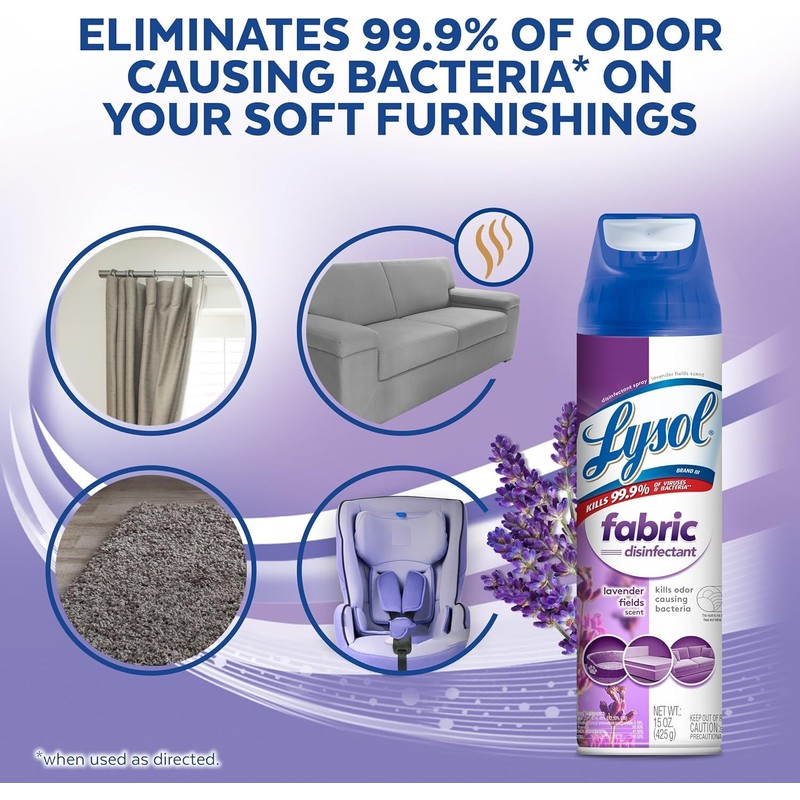 Lysol Fabric Disinfectant Spray, Sanitizing and Antibacterial Spray, For Disinfecting
