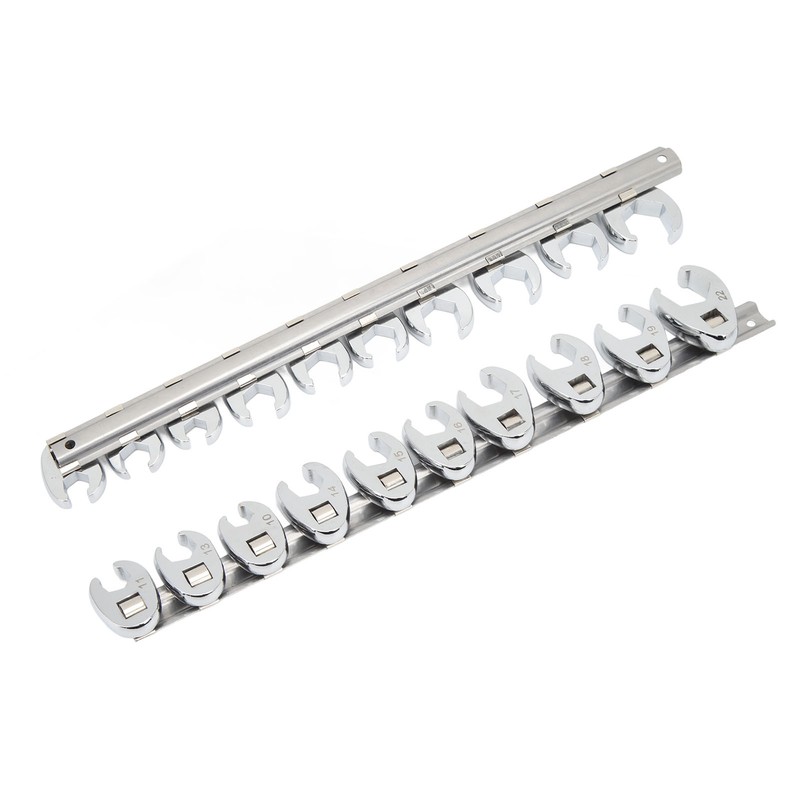 10pcs Crows Foot Wrench Set 10mm to 22mm Sizes Metric