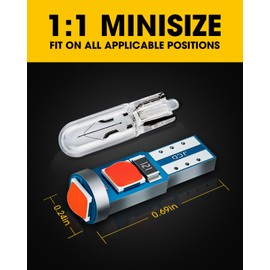 Antline T5 37 74 2721 PC74 PC37 LED Bulb Red, Super Bright Canbus Error Free 12 Volt Replacements for Interior Dashboard Indicator Instrument Panel Gauge Cluster Dome Map Lamp Lights (Pack of 10)