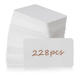 Primbeeks 228pcs Blank Business Cards, Premium Blank White Cards, 3.5" x 2.2" Small Blank Cards, Blank Cardstock Cards, Small Note Cards, white blank cards, white business cards, kraft paper cards