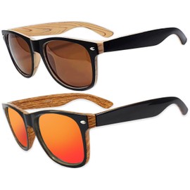 iceBoo Sunglasses Pack of 2 Mens Womens lightweight frame Plastic lens UV400 (Pack of 2 (5023/6002))