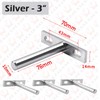 4PCS Invisible Floating Shelf Brackets Heavy Duty Solid Metal Hidden