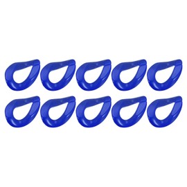 METALLIXITY Acrylic Chain Links (23 x 17 mm) 48 Pieces Plastic Oval Shape Opening Rings for DIY Purse, Glasses and Bag Chains, Sapphire Blue