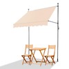 VINGLI Manual Retractable Awnings for Patio, 78"x118" Patio Awning Window