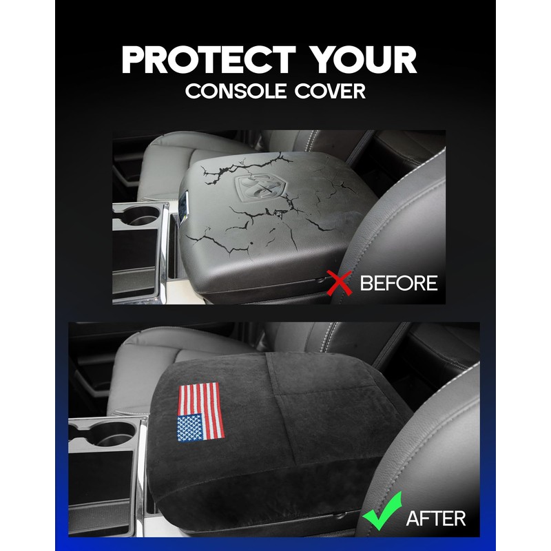 Achilioson for Ram Center Console Cover Compatible with Dodge Ram