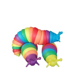 POMPIN Rainbow Finger Toy Slug | New Popular Hand Toy | Each Measures 5.75" L x 1.6" W (3 Pack)