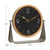 NIKKY HOME Vintage Table Clock, Black Desk Clock on Stand
