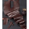 BINLUN Alligator Leather Watch Band for Men Crocodile Grain Leather