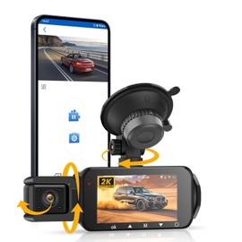 360° 2K Dash Cam Front and Rear Inside,4 Channel 3inch IPS Touchscreen 2K Dash Cam Front and 3x1080P Rear Inside Left Right,24/7 Recording WiFi Built-in GPS,Loop Recording,G-Sensor,64G TF