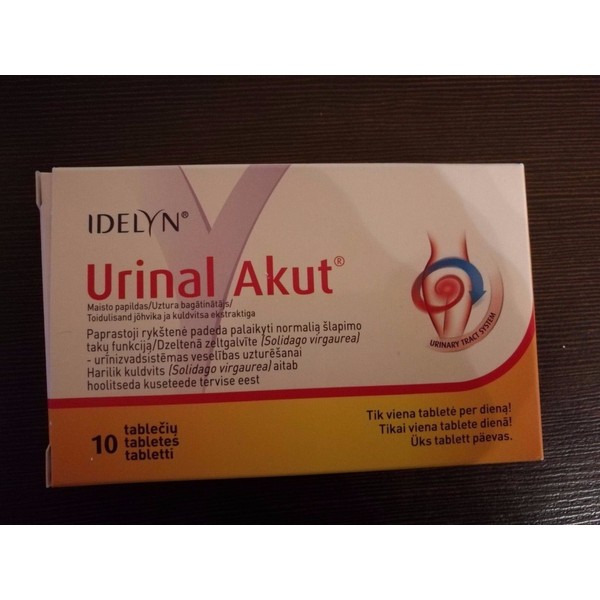 Urinal Acute 10 Tab Normal Urinary Tract Function Herbs, Cranberry Extract