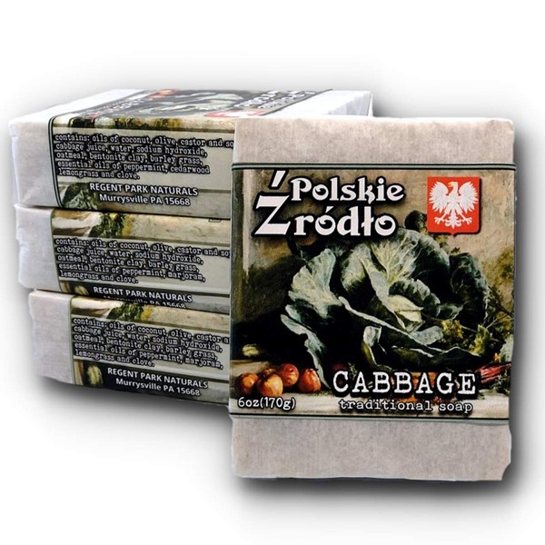 Poland Gift | Cabbage Soap | 6oz Cold Process Soap Bar | Polski Polish (1 bar)