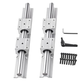 CNCCANEN Linear Rail SBR16 Kit, 2Pcs SBR16-700mm Fully Supported Linear Guide and 4Pcs SBR16UU Bearing Block for CNC Machine,Automated Machines and Equipments