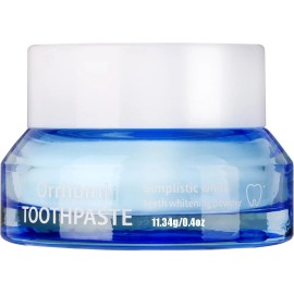 Orrhomi Toothpaste Whitening Powder, Stain Removal, Natural Teeth Whitener. Mint Flavor