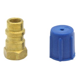 R12 To R134a Conversion Kit, with Dust Cap, R12 R22 R502 to R134A Fast Quick Conversion Adapter Switch, Adapter Valve 1/4Inch to 8v1 Thread, R134A Quick Coupler Interface and Core Valve