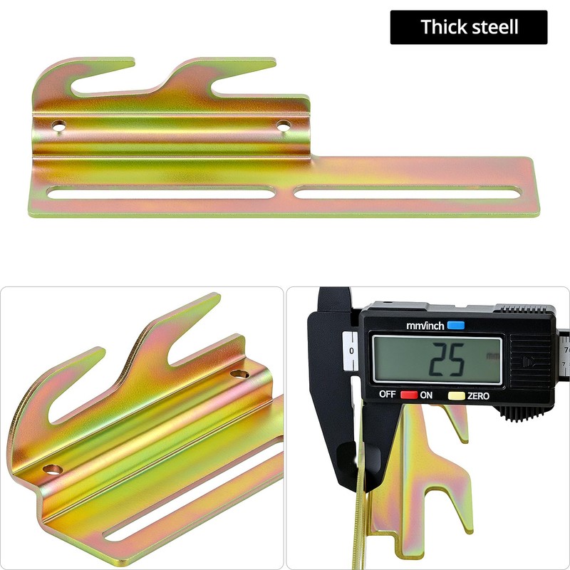 QWORK Bed Frame Brackets, 4Pcs 711 Bolt-On to Hook-On Bed