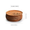 ExclusiveLane Handcrafted Mango Wooden Chapati Box Indian For Storing Roti