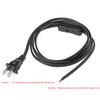 Lamp Cord has Button Switch UL304 2A/120V,Plug,Stripped Ends Ready for