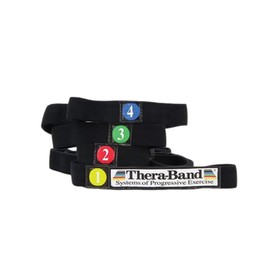 TheraBand Stretch Strap with Multiple Loops to, Dynamic Stretching Tool for Athletes Including Dancers, Cheerleaders, Gymnasts, Runners, Pilates and Yoga Stretching Band