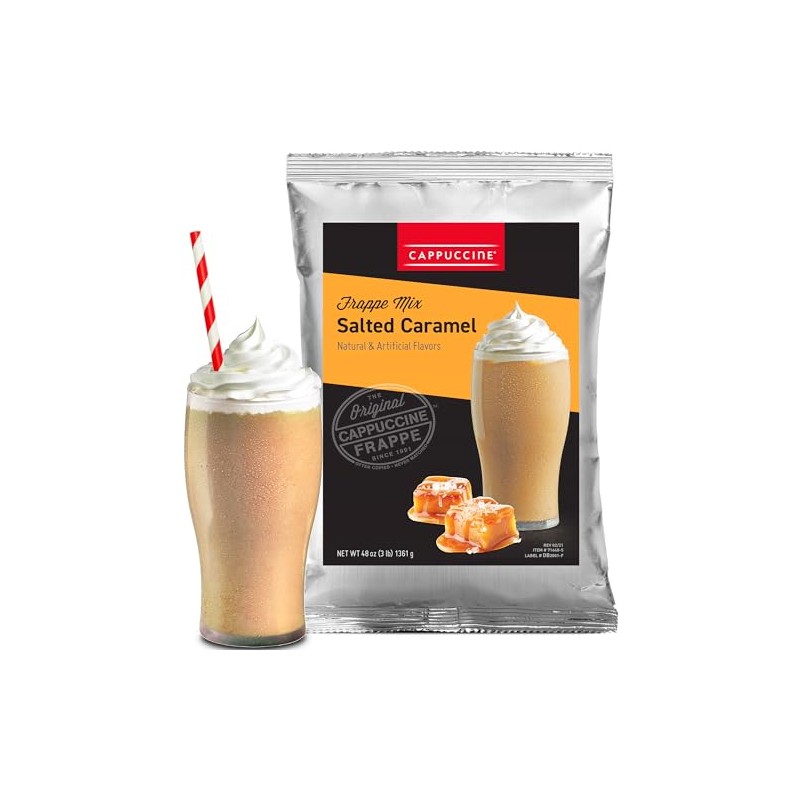 Cappuccine Frappe Mix (Salted Caramel), 3 Pound