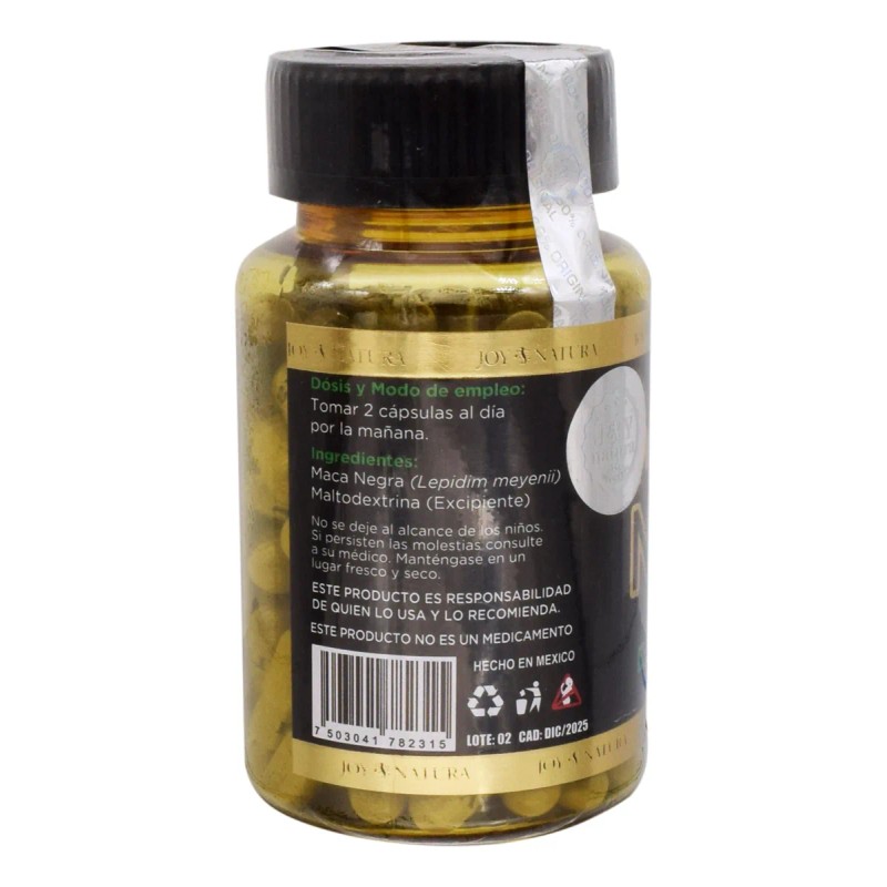 Maca Negra 90 Cap-joy Natura Sabor Sin Sabor