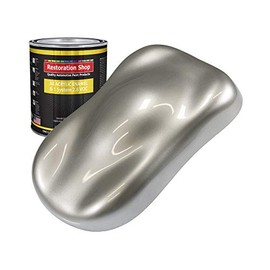 Restoration Shop - Pewter Silver Metallic Acrylic Enamel Auto Paint - Quart Paint Color Only - Professional Single Stage High Gloss Automotive, Car, Truck, Equipment Coating, 2.8 VOC