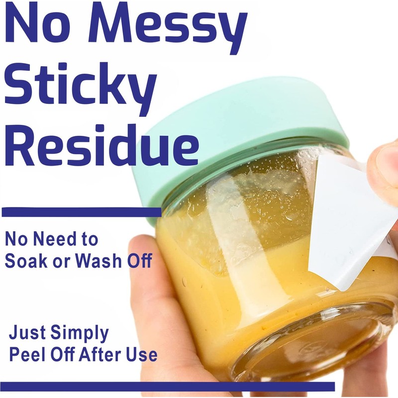 Hybsk 120 PCS Rectangle Removable Labels for Jars Containers Pantry