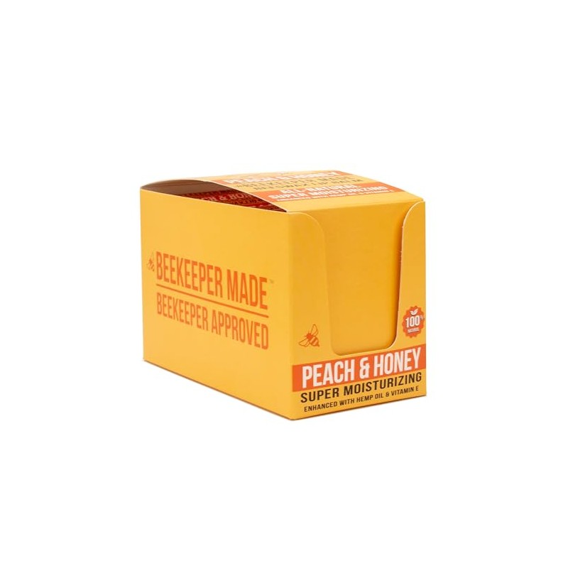 Beekeeper Made Beeswax Bulk Lip Balm, Peach, 40 Count