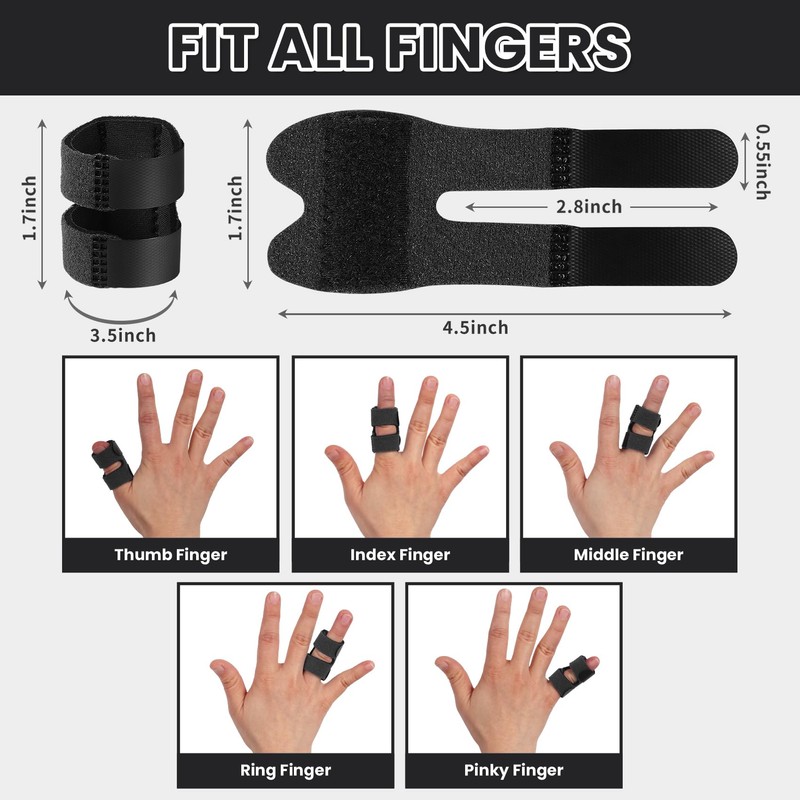 Wisesso Thumb Finger Splints, Trigger Thumb Brace for Broken/Straightening/Arthritis, Finger