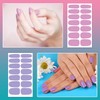 SILPECWEE 224 Pieces 16 Sheets Nail Polish Strips Solid Color