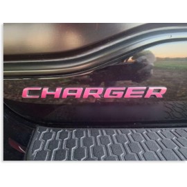 Reflective Concepts - Trunk Badge Overlay Decal - 2006-2014 Charger - (Color: Hot Pink)