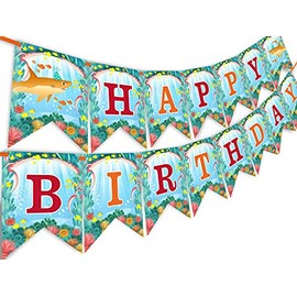 Under the Sea Happy Birthday Banner - Pool Party Pennant - Pool Party Decorations - Under the Sea Party Decorations - Sea Creature Party Supplies - Under the Sea Party Supplies